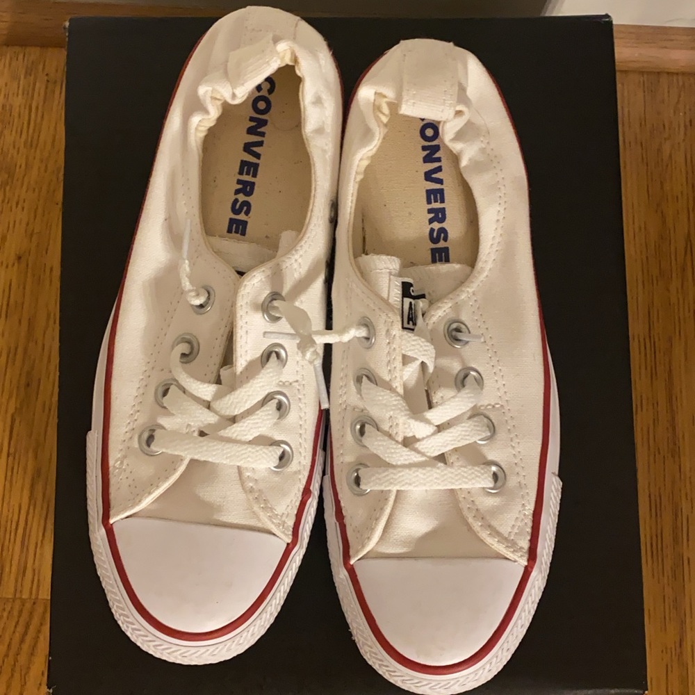 White converse slip on sneakers!